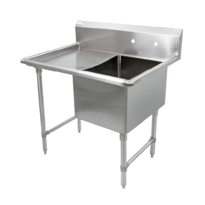 John Boos 1B184-1D18L 1 Compartment Left Drain B Series Sink 40"W x 23-1/2"D x 44"H