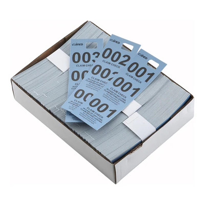 Winco CCK-5BL Coat Check Blue (500 Pieces Per Box)