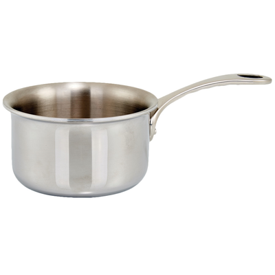Winco DCSP-3S
 3-1/2&quot;
 11 Oz.
 Aluminum / Stainless Steel
 Round
 Mini Sauce Pan