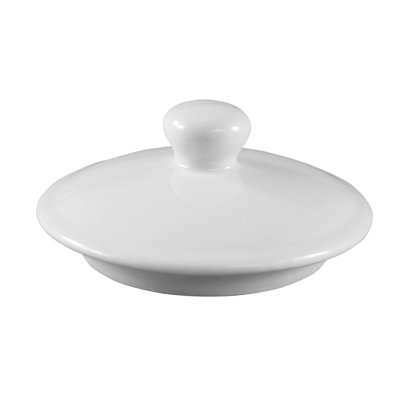 CAC China LN-12-LID 4.38" Dia. Super White Porcelain Lion Head Tureen or Bouillon Lid Only (2 Dozen Per Case)