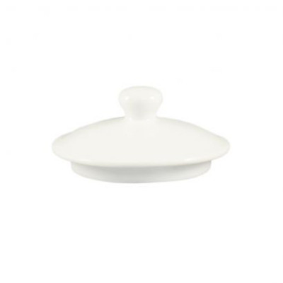 CAC China LN-12-LID 4.38" Dia. Super White Porcelain Lion Head Tureen or Bouillon Lid Only (2 Dozen Per Case)