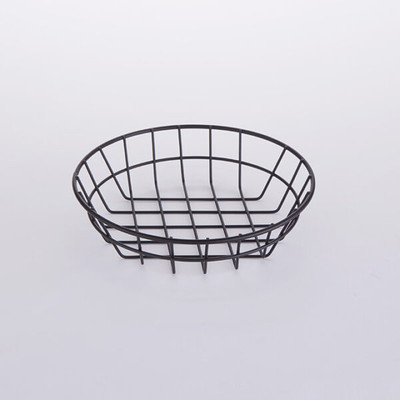 American Metalcraft WIB80 8" Metal Black Round Basket