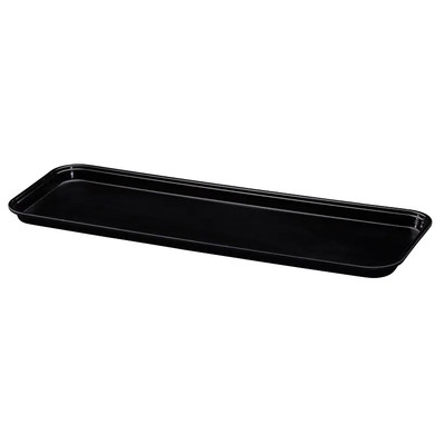 Cambro 8302MT110 8-7/16" x 30" x 2" Black Rectangular Fiberglass Display Market Pan
