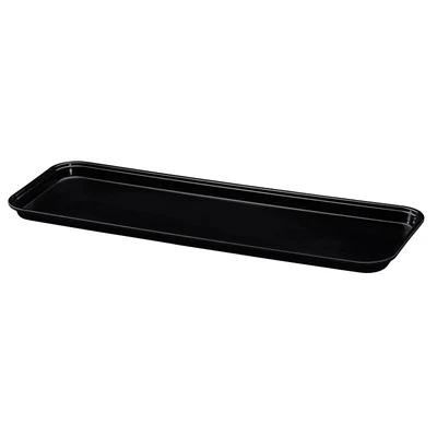 Cambro 8302MT110 8-7/16" x 30" x 2" Black Rectangular Fiberglass Display Market Pan