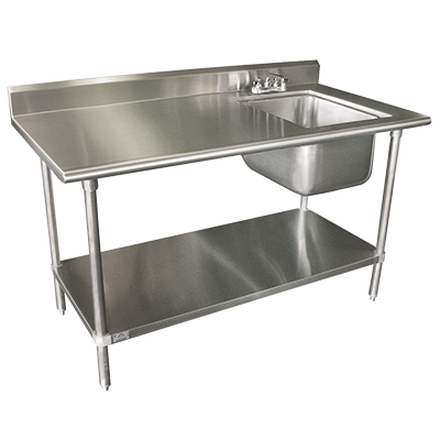 Advance Tabco KLAG-11B-306R-X 72" W x 30" D Stainless Steel 16 Gauge Special Value Work Table
