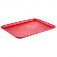 CAC China DSPT-1216R 16" W Red Polypropylene Fast Food or Cafeteria Tray