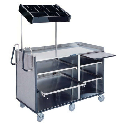 Lakeside 68010 Continental Nourishment/A La Carte Meal Delivery Deluxe Mart Cart 60" X 27-1/2" x 70"