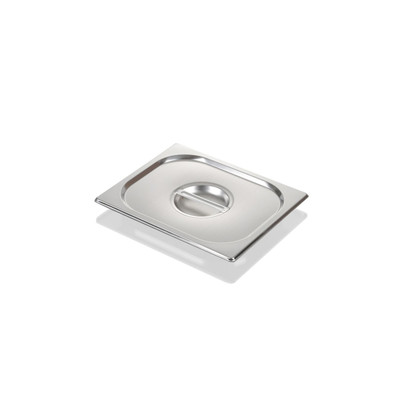 CAC China SPCO-H Stainless Steel Half Size Solid Flat Steam Pan Cover (48 Each Per Case)