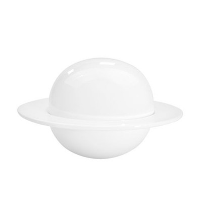 CAC China RCN-340 8 Oz. Bone White Porcelain Round Sushi Signature Soup Bowl Set (12 Set Per Case)