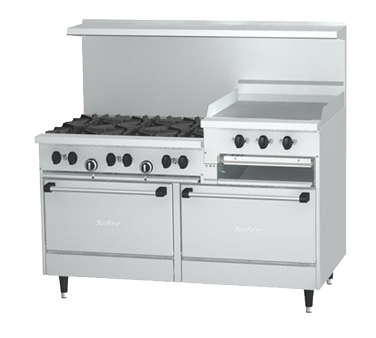 Garland X60-6R24RR 60" Gas Restaurant Range - 30,000 BTU
