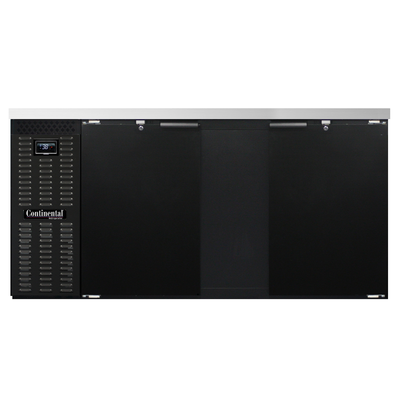 Continental Refrigerator BB69N 69"W Solid Door Refrigerated Back Bar Cooler