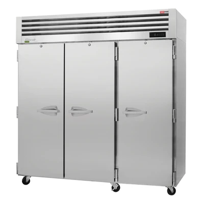Turbo Air PRO-77F-N(-AL) 74.94 Cu. Ft. Stainless Steel Three-Section Reach-In PRO Series Freezer - 115 Volts