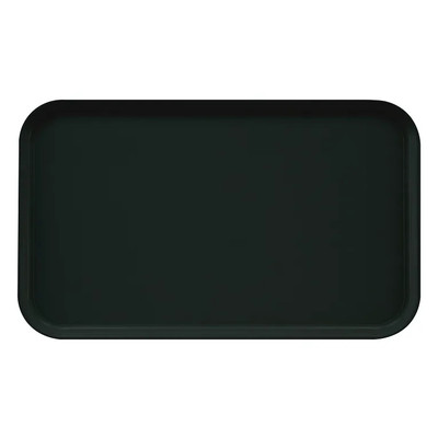 Cambro 1230MT110 12-7/16" x 30" x 3/4" Black Rectangular Fiberglass Market Display Tray - 12/Case