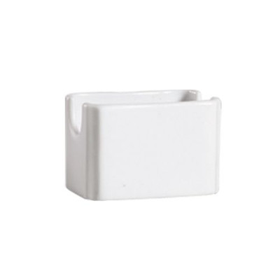CAC China 101-HSP Bone White Porcelain Rectangular Lincoln Sugar Packet Holder (3 Dozen Per Case)
