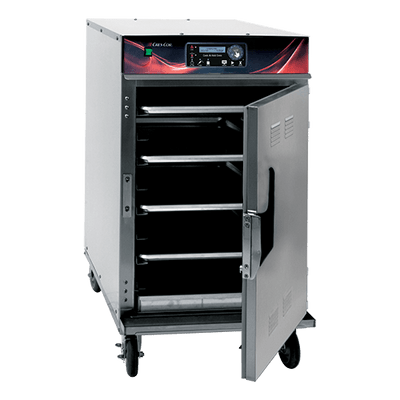 Cres Cor 1000CH1EE Cook-N-Hold 22.63" W x 42" H All Stainless Steel 1-Compartment Half Height Solid State Controls Mobile Oven Cabinet - 208-240 Volts