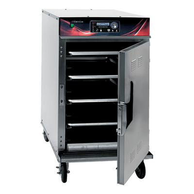 Cres Cor 1000CH1EE Cook-N-Hold 22.63" W x 42" H All Stainless Steel 1-Compartment Half Height Solid State Controls Mobile Oven Cabinet - 208-240 Volts