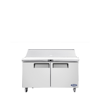 Atosa MSF8302GR 48.2" W 2-Sections 2 Doors Sandwich and Salad Top Refrigerator - 115 Volts