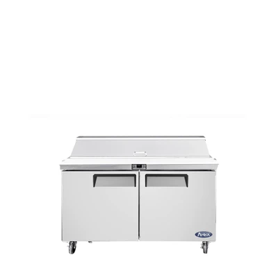Atosa MSF8302GR 48.2" W 2-Sections 2 Doors Sandwich and Salad Top Refrigerator - 115 Volts