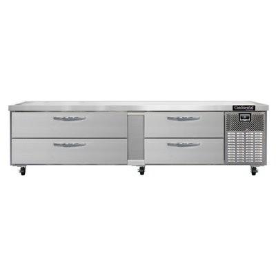 Continental Refrigerator D96GN 96"W Four Drawer Refrigerator Griddle Stand
