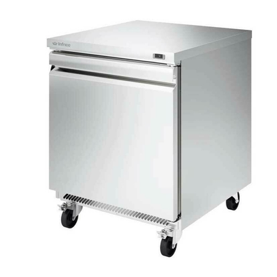 Infrico USA IUC-UC27F 27.63"W One-Section Solid Door Undercounter Freezer