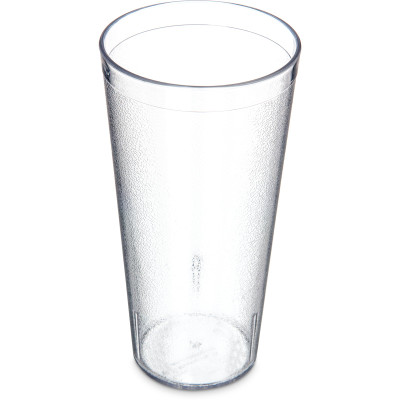 Carlisle 522407 24 Oz. Clear SAN Plastic Textured Exterior Stackable Tumbler