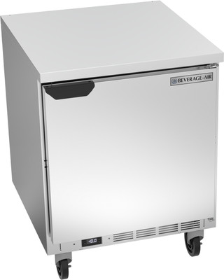 Beverage Air WTF27AHC-FLT 27"W One Door Stainless Steel Worktop Freezer