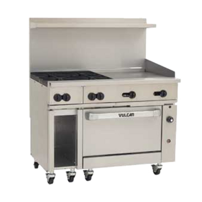 Vulcan 48C-4B24GT 48" Gas Restaurant Range - 30,000 BTU