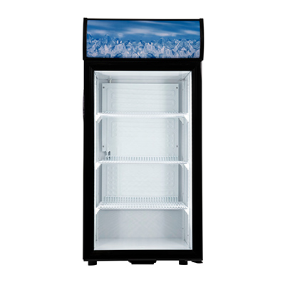 Admiral Craft CDRF-1D/4 19.7" W 1-Section Glass Door Reach-In Countertop Display Refrigerator - 2.2 Amps