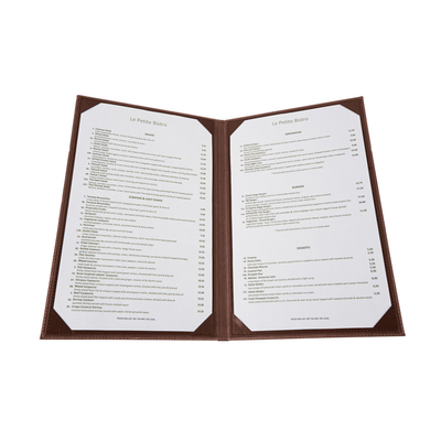 Winco LMD-814BN Brown Menu Cover