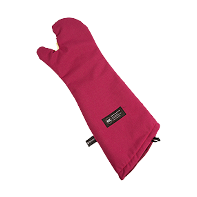 San Jamar KT0224 24&quot; Red Cool Touch Flame Conventional Style Oven Mitt