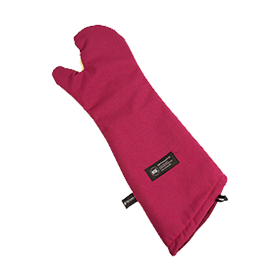 San Jamar KT0224 24" Red Cool Touch Flame Conventional Style Oven Mitt