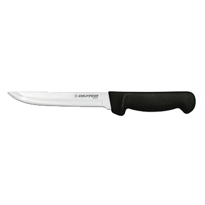 Dexter 31615B 6" Black Basics Boning Knife with Polypropylene Handle