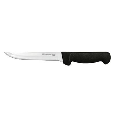 Dexter 31615B 6" Black Basics Boning Knife with Polypropylene Handle