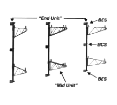Metro Bcs Super Erecta Intermediate Bracket Chrome