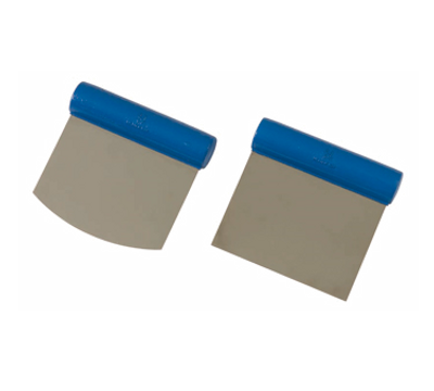 Matfer Bourgeat 112901 Dough Scraper 4-3/8&quot;L x 4-1/2&quot;W Rigid Blade Rounded Cut Polyamide Handle Stainless Steel
