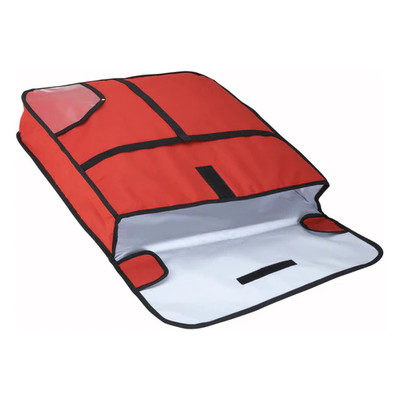 Winco BGPZ-24 24" x 24" x 5"H Red Pizza Delivery Bag