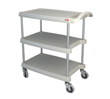 Metro MY1627-34G 31.5" W x 18.31" D x 35.5" H Gray Plastic Shelf myCart Series Utility Cart