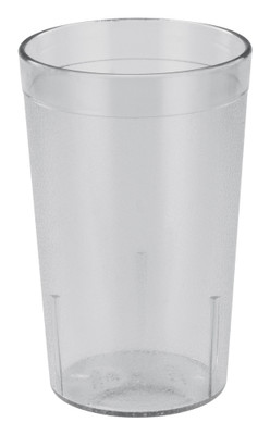Winco PTP-08C 8 Oz. Clear Plastic Pebbled Tumbler
