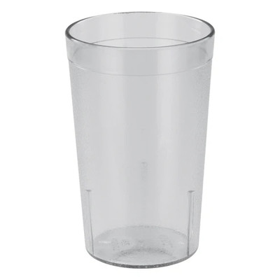 Winco PTP-08C 8 Oz. Clear Plastic Pebbled Tumbler