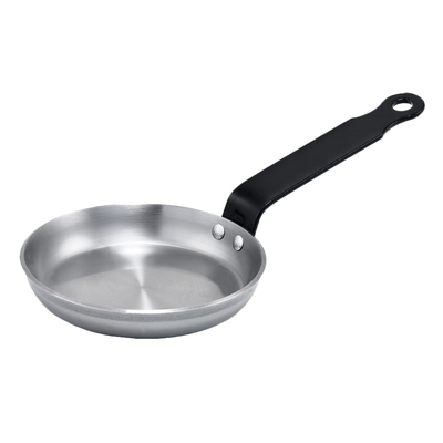 Winco CSFP-7, 7.8-inch French Style Fry Pan, Polished Carbon Steel