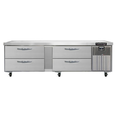 Continental Refrigerator D84GFN 84"W Four Drawer Freezer Griddle Stand