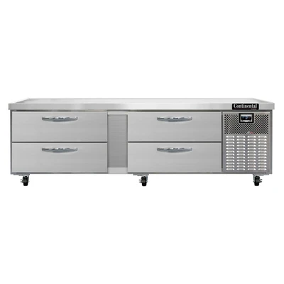Continental Refrigerator D84GFN 84"W Four Drawer Freezer Griddle Stand