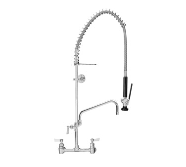 Fisher 34400 14" Swing Spout 8" Adjustable Centers Wall Mount Pre-Rinse Unit