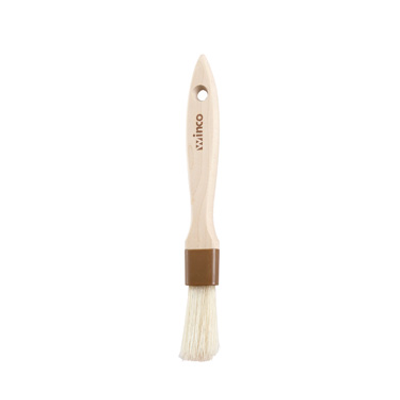 Winco WFB-10 Pastry/Basting Brush 1" Wide Boar Hair Bristles Wooden Handle Plastic Ferrules