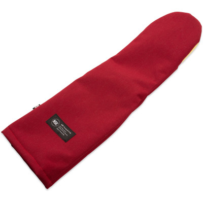 San Jamar KT0124K 24" Red Cool Touch Flame Puppet Style Oven Mitt