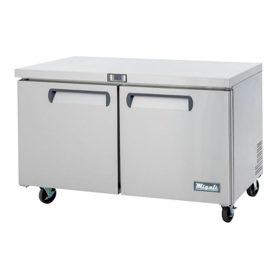 Migali C-U60R-HC 60.2"W Two-Section Solid Door Reach-In Competitor Series Undercounter Refrigerator