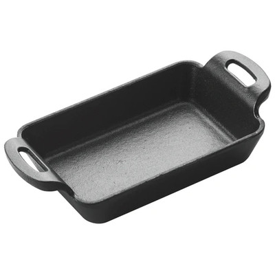 Winco CASM-5RT
 10 Oz.
 Cast Iron
 Matte Black Enamel
 Rectangular
 FireIron Mini Induction Server