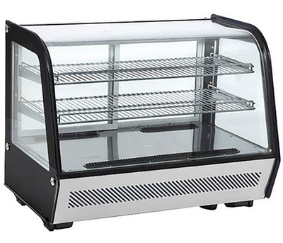Admiral Craft BDRCTD-160 35" W Glass Door Black Diamond Refrigerated Display Case - 110 Volts
