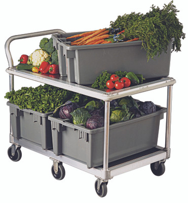 New Age 1410 29"W Wet Produce Cart with 1000 Lbs. Capacity
