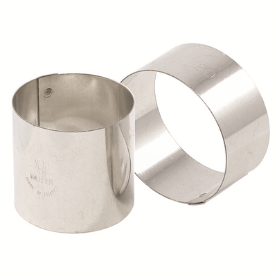 Matfer Bourgeat 375334 2.5" Dia. x 1.62"H Stainless Steel Round Nonnette Ring - 1 Pack